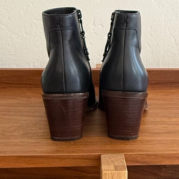 Rag & Bone Black Leather Ankle Boots - Picture 2 of 3